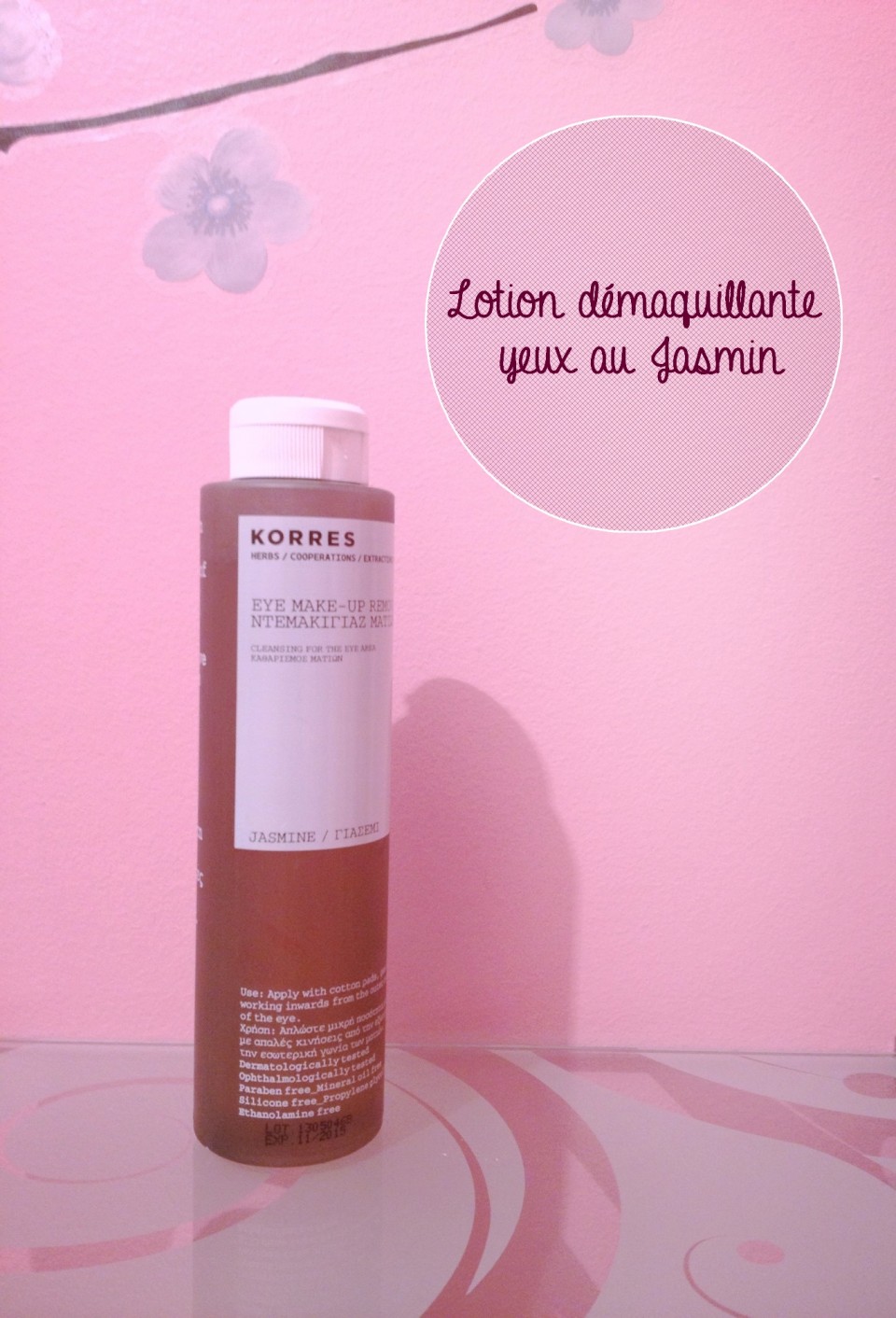 Lotion démaquillante au jasmin pour les yeux